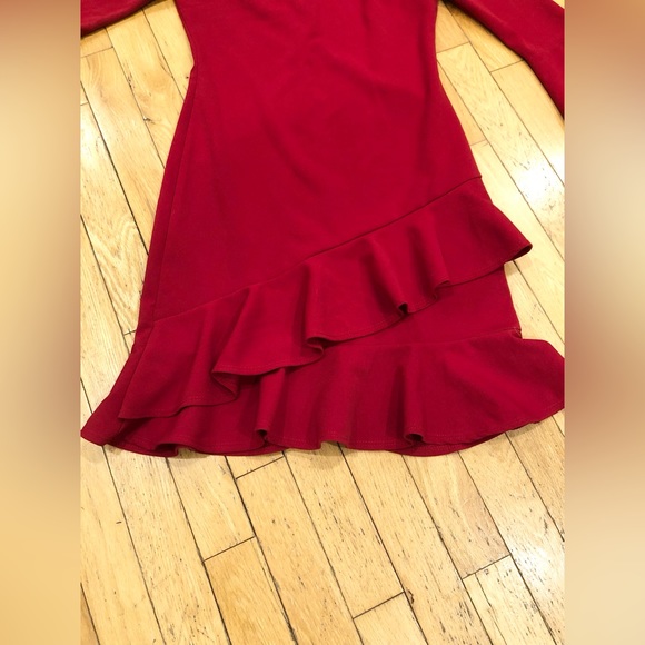 ✨Host Pick✨LULUS Sensational Statement Red Ruffled Bodycon Dress. Small - Picture 6 of 12
